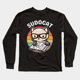 Sudoku Cat Suducat Long Sleeve T-Shirt